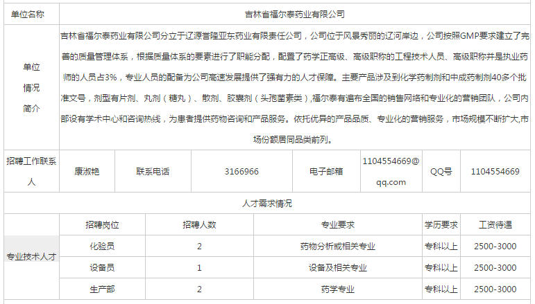 辽源最新招聘信息