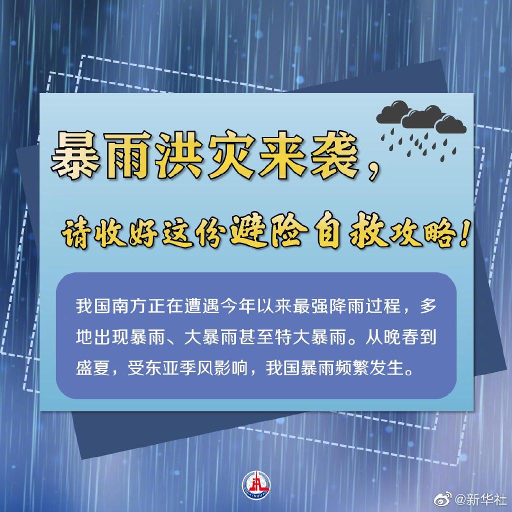 全国大暴雨最新预警信息播报